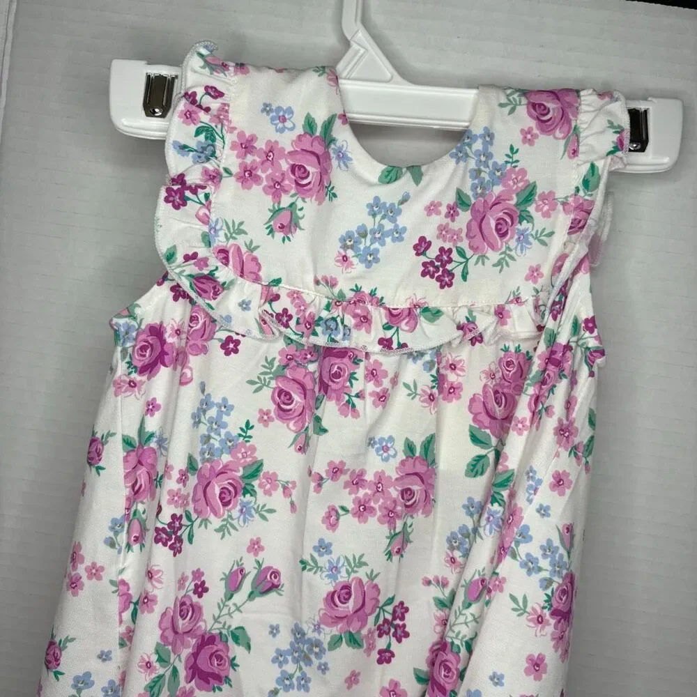 Angel Dear Baby Pink Cute Little Roses Ruffle Top and Bloomer Bamboo 18-24M NWT